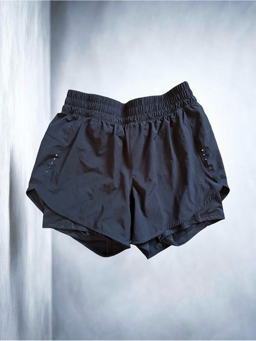 Avia Black Womens Athletic Running Shorts with Stud Accent